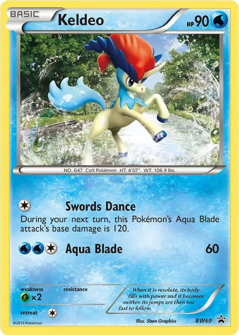 Keldeo #BW60 Pokémon card from Black and White Promos