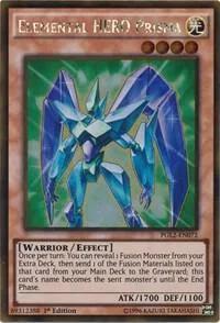 Elemental HERO Prisma PGL2-EN072 1st Edition Yu-Gi-Oh card from Premium Gold: Return of the Bling
