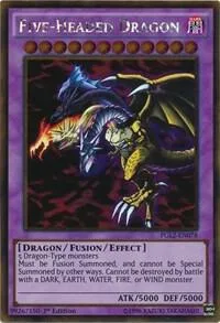 Five-Headed Dragon PGL2-EN078 Unlimited Yu-Gi-Oh card from Premium Gold: Return of the Bling