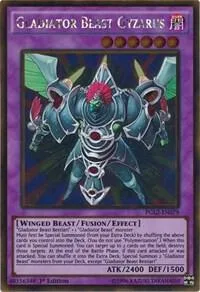 Gladiator Beast Gyzarus PGL2-EN079 Unlimited Yu-Gi-Oh card from Premium Gold: Return of the Bling