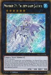 Number 21: Frozen Lady Justice PGL2-EN018 Unlimited Yu-Gi-Oh card from Premium Gold: Return of the Bling