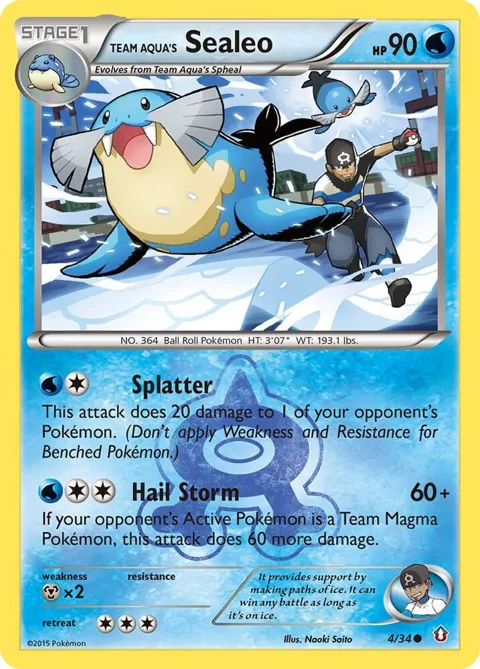 Team Aqua's Sealeo #4/34 Pokémon card from Double Crisis