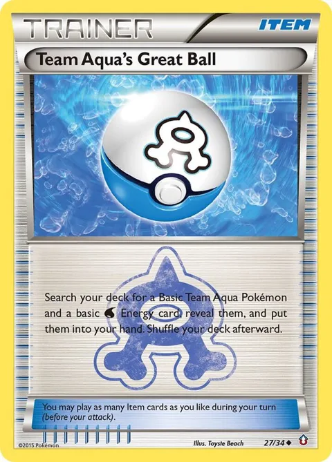 Team Aqua's Great Ball #27/34 Pokémon card from Double Crisis