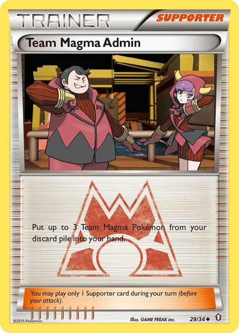 Team Magma Admin #29/34 Pokémon card from Double Crisis