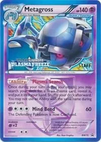 Metagross - BW75 Team Plasma Prerelease [Staff] #BW75 Holofoil Pokémon card from Black and White Promos