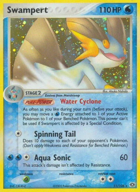 Swampert #11/106 Reverse Holofoil Pokémon card from EX Emerald