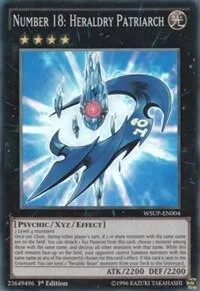 Number 18: Heraldry Patriarch WSUP-EN004 Yu-Gi-Oh card from World Superstars