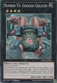 Number 55: Gogogo Goliath WSUP-EN007 Yu-Gi-Oh card from World Superstars