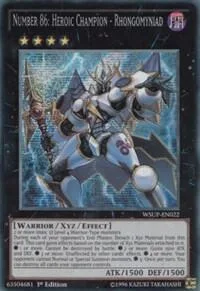 Number 86: Heroic Champion - Rhongomyniad WSUP-EN022 Yu-Gi-Oh card from World Superstars