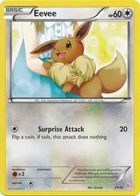 Eevee 21 #21/30 Pokémon card from XY Trainer Kit: Sylveon & Noivern