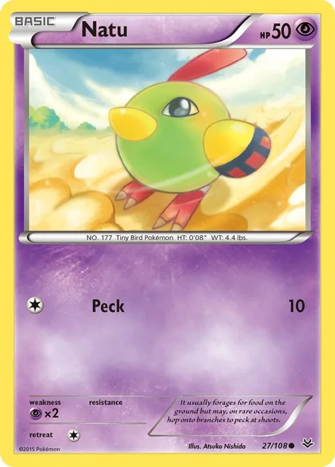 Natu 27 #27/108 Pokémon card from XY - Roaring Skies