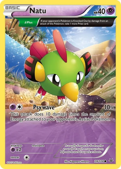 Natu 28 Delta #28/108 Pokémon card from XY - Roaring Skies
