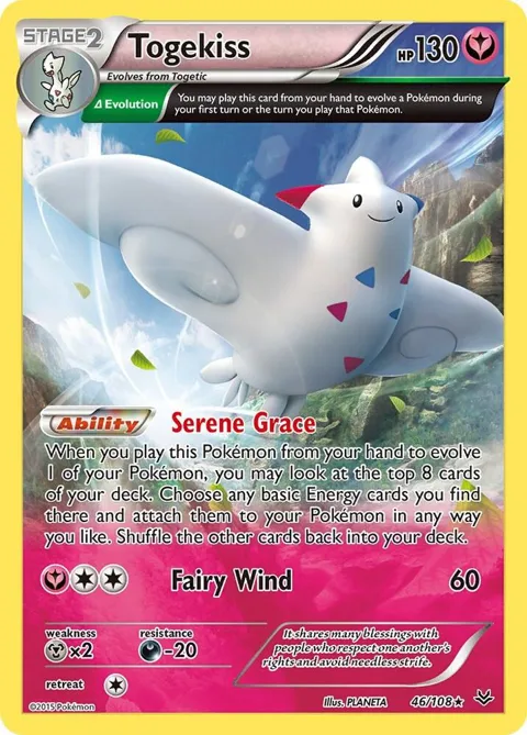 Togekiss 46 Delta #46/108 Holofoil Pokémon card from XY - Roaring Skies