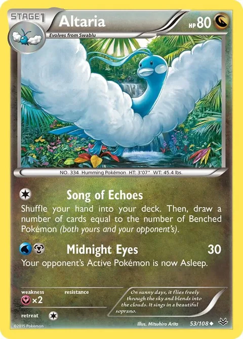 Altaria 53 #53/108 Pokémon card from XY - Roaring Skies