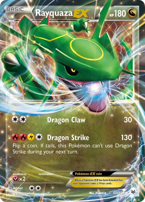 Rayquaza EX 60 #60/108 Holofoil Pokémon card from XY - Roaring Skies