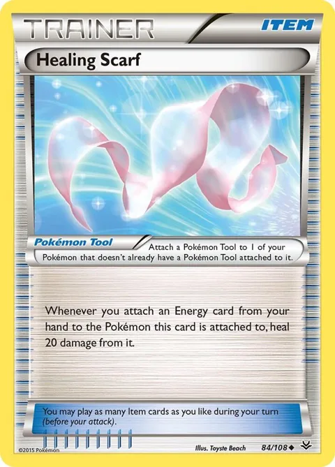 Healing Scarf #84/108 Reverse Holofoil Pokémon card from XY - Roaring Skies