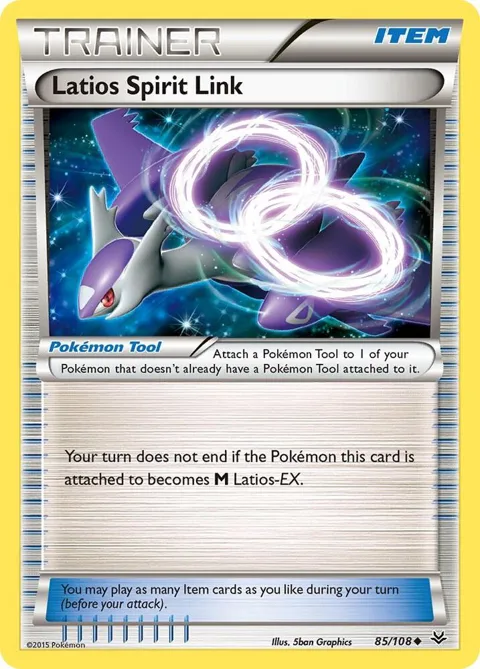 Latios Spirit Link #85/108 Pokémon card from XY - Roaring Skies