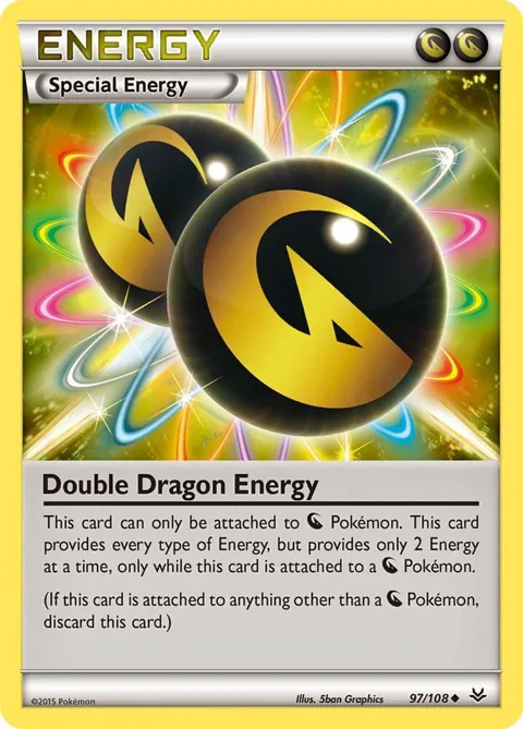 Double Dragon Energy #97/108 Pokémon card from XY - Roaring Skies