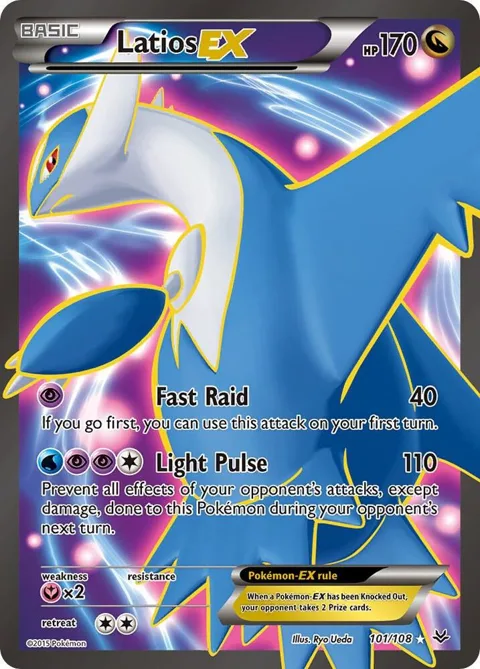Latios EX 101 Full Art #101/108 Holofoil Pokémon card from XY - Roaring Skies