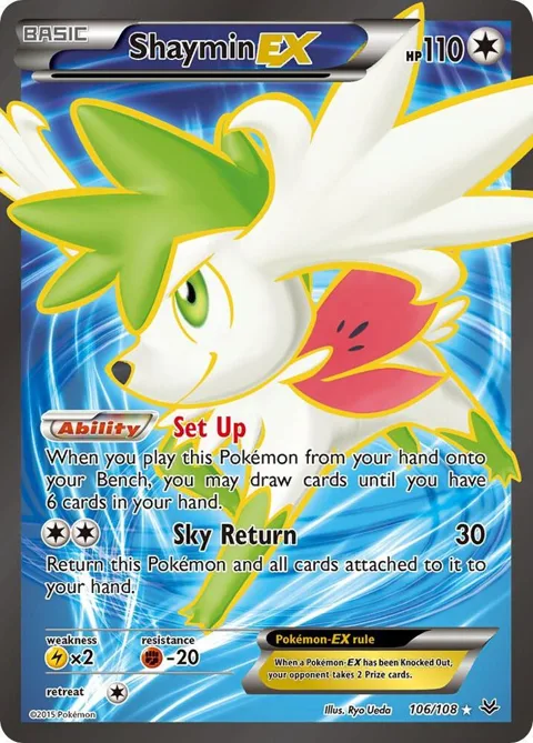 Shaymin EX 106 Full Art #106/108 Holofoil Pokémon card from XY - Roaring Skies
