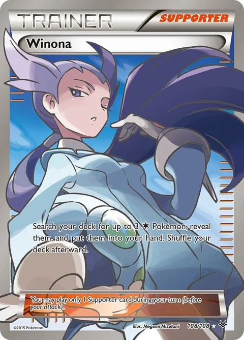 Winona 108 Full Art #108/108 Holofoil Pokémon card from XY - Roaring Skies