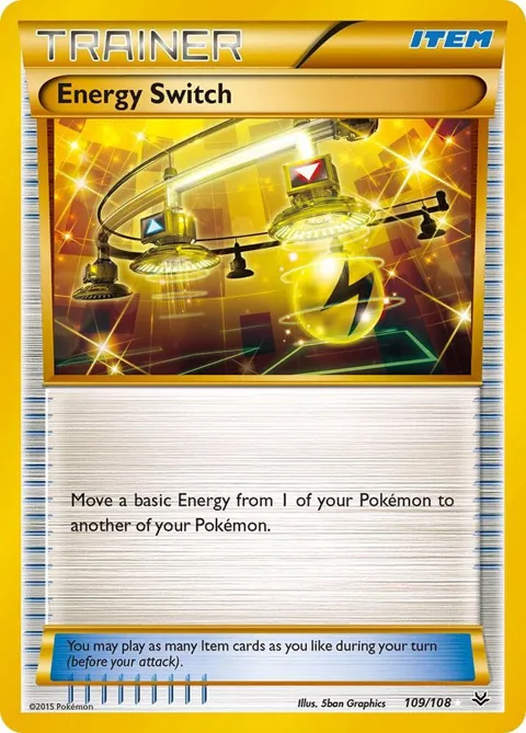 Energy Switch #109/108 Holofoil Pokémon card from XY - Roaring Skies