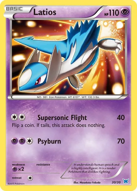 Latios #30 Holo #30/30 Holofoil Pokémon card from XY Trainer Kit: Latias & Latios