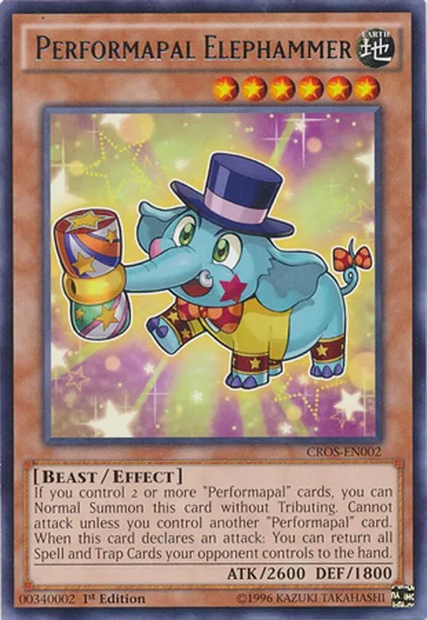 Performapal Elephammer CROS-EN002 Unlimited Yu-Gi-Oh card from Crossed Souls