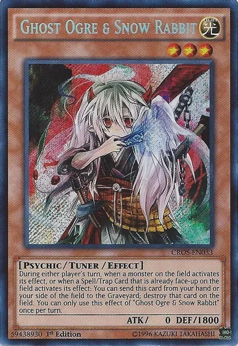 Ghost Ogre & Snow Rabbit CROS-EN033 1st Edition Yu-Gi-Oh card from Crossed Souls