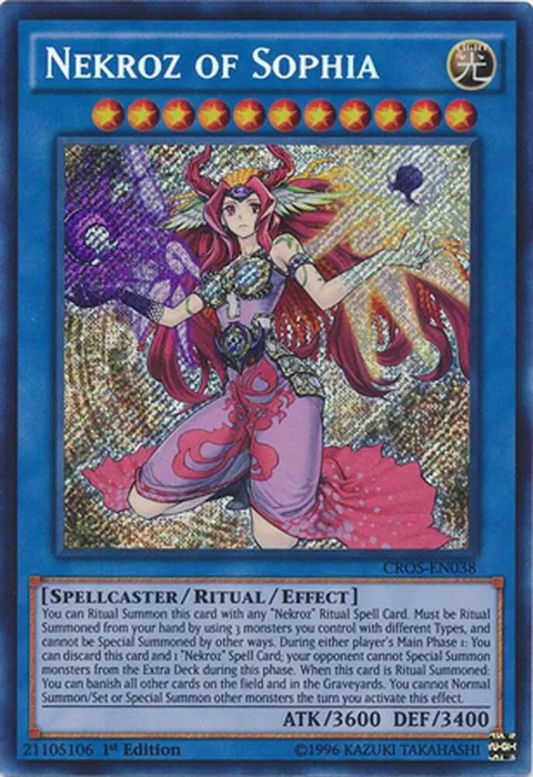 Nekroz of Sophia CROS-EN038 Yu-Gi-Oh card from Crossed Souls