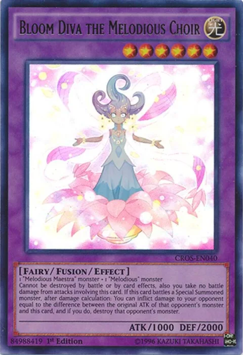 Bloom Diva the Melodious Choir CROS-EN040 1st Edition Yu-Gi-Oh card from Crossed Souls