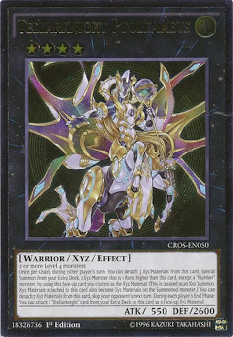 Tellarknight Ptolemaeus Ultimate Rare CROS-EN050 Unlimited Yu-Gi-Oh card from Crossed Souls