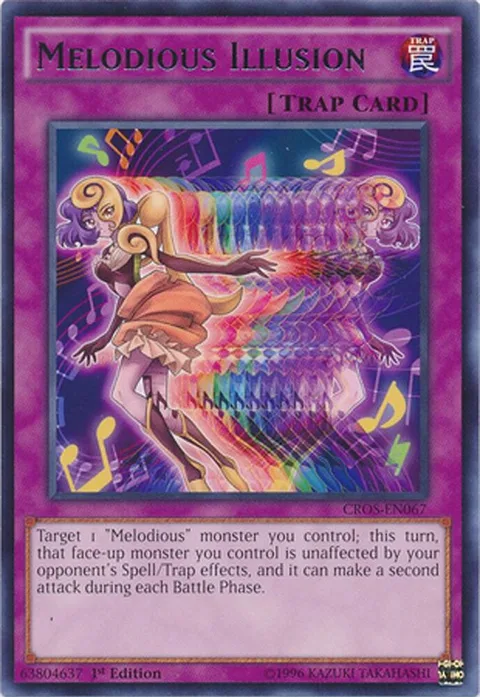 Melodious Illusion CROS-EN067 1st Edition Yu-Gi-Oh card from Crossed Souls