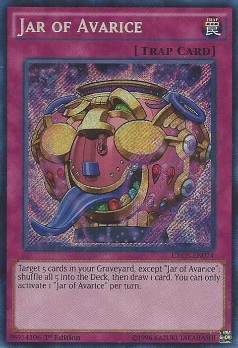 Jar of Avarice CROS-EN074 Unlimited Yu-Gi-Oh card from Crossed Souls