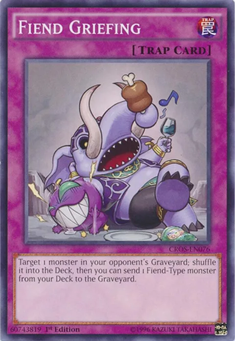 Fiend Griefing CROS-EN076 1st Edition Yu-Gi-Oh card from Crossed Souls