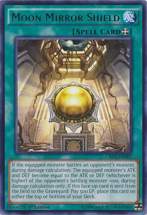 Moon Mirror Shield CROS-EN081 1st Edition Yu-Gi-Oh card from Crossed Souls
