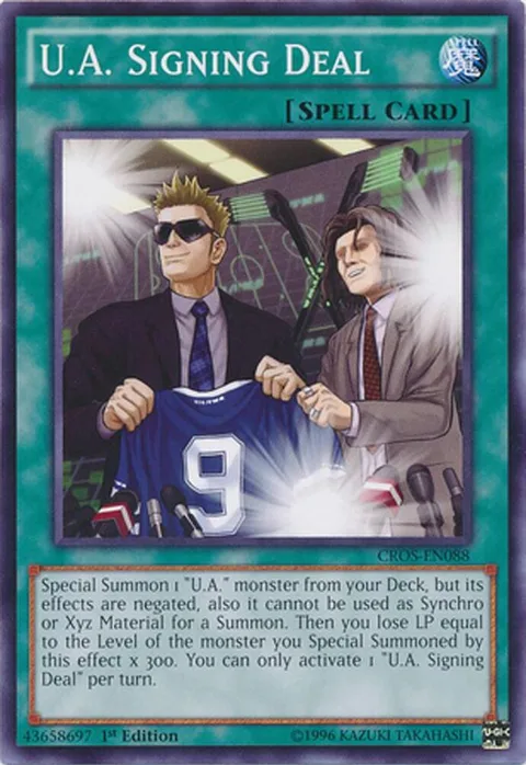 U.A. Signing Deal CROS-EN088 Unlimited Yu-Gi-Oh card from Crossed Souls