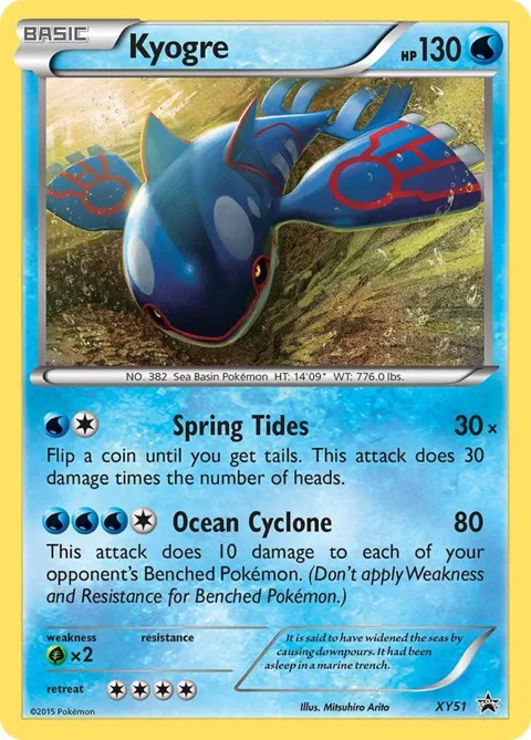 Kyogre #XY51 Holofoil Pokémon card from XY Promos