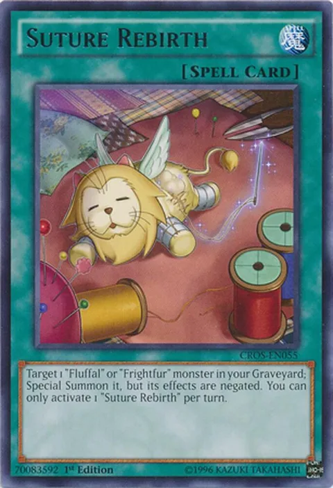 Suture Rebirth CROS-EN055 1st Edition Yu-Gi-Oh card from Crossed Souls