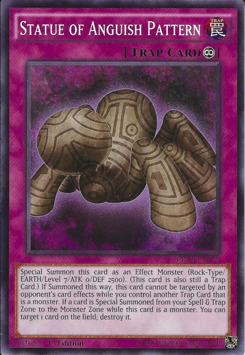 Statue of Anguish Pattern CROS-EN078 1st Edition Yu-Gi-Oh card from Crossed Souls