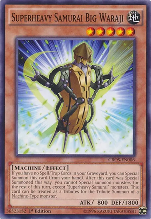 Superheavy Samurai Big Waraji CROS-EN006 Unlimited Yu-Gi-Oh card from Crossed Souls