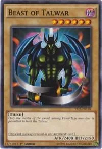 Beast of Talwar YS15-ENL01 Yu-Gi-Oh card from Starter Deck: Dark Legion