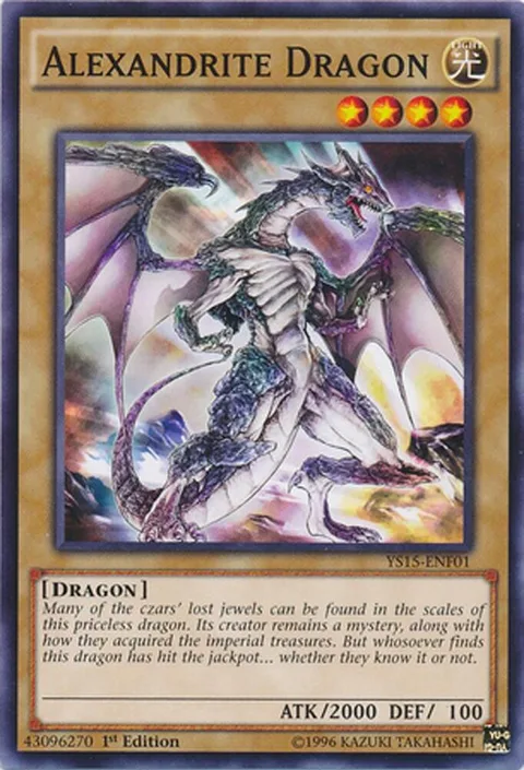 Alexandrite Dragon YS15-ENF01 Yu-Gi-Oh card from Starter Deck: Saber Force