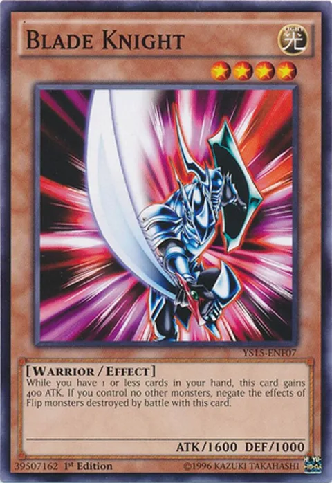 Blade Knight YS15-ENF07 Yu-Gi-Oh card from Starter Deck: Saber Force