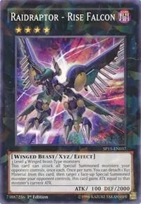 Raidraptor - Rise Falcon Shatterfoil SP15-EN037 Yu-Gi-Oh card from Star Pack ARC-V