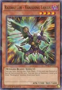 Raidraptor - Vanishing Lanius Shatterfoil SP15-EN029 Yu-Gi-Oh card from Star Pack ARC-V