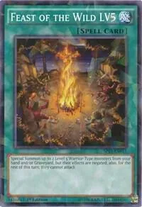 Feast of the Wild LV5 Shatterfoil SP15-EN041 Yu-Gi-Oh card from Star Pack ARC-V