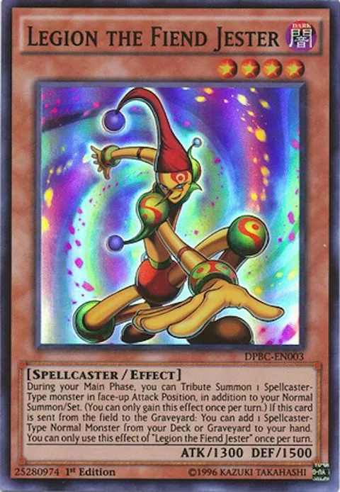 Legion the Fiend Jester DPBC-EN003 Yu-Gi-Oh card from Duelist Pack: Battle City