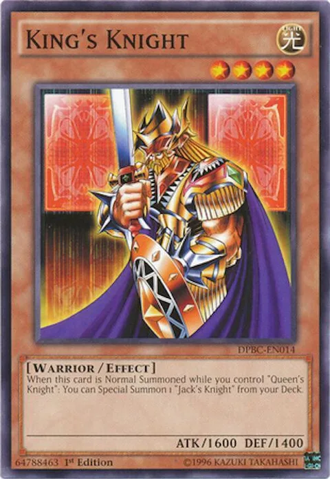 King's Knight DPBC-EN014 Yu-Gi-Oh card from Duelist Pack: Battle City