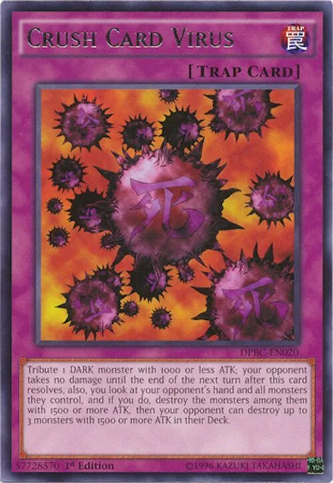 Crush Card Virus DPBC-EN020 Yu-Gi-Oh card from Duelist Pack: Battle City
